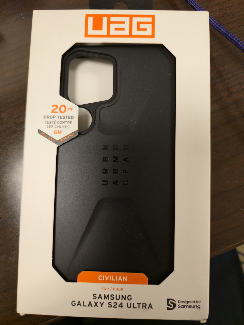 Samsung UAG Civilian Black Protective Case for Galaxy S24 Ultra
